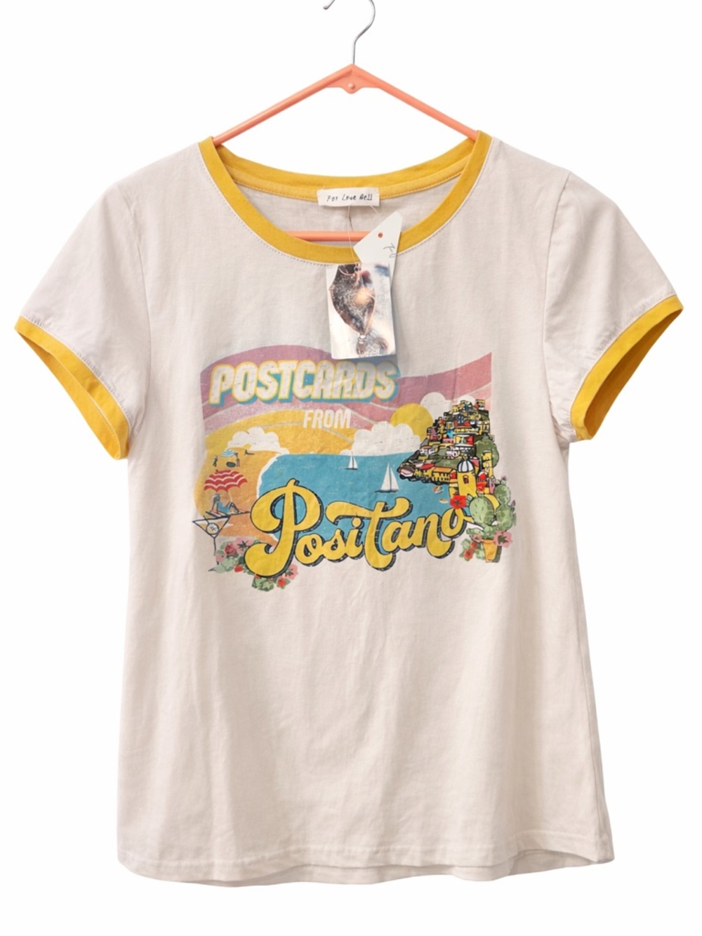 NWT For Love Bell x Lena Vie Boutique Amalfi Coast Ringer Tee